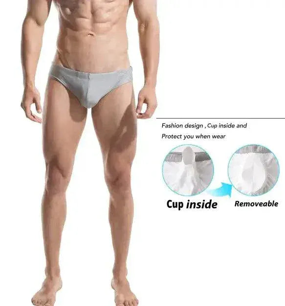 Desmiit Desmiit Men's Swim Briefs - Sexy Low Rise Quick Dry Swimwear with Convex Pad