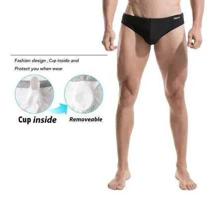 Desmiit Desmiit Men's Swim Briefs - Sexy Low Rise Quick Dry Swimwear with Convex Pad