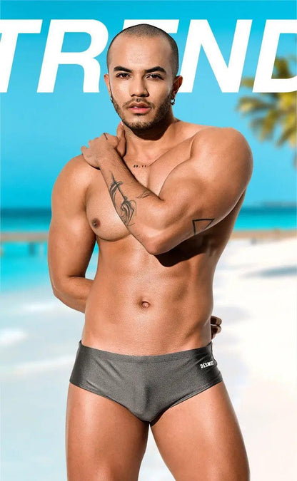 Desmiit Desmiit Men's Swim Briefs - Sexy Low Rise Quick Dry Swimwear with Convex Pad