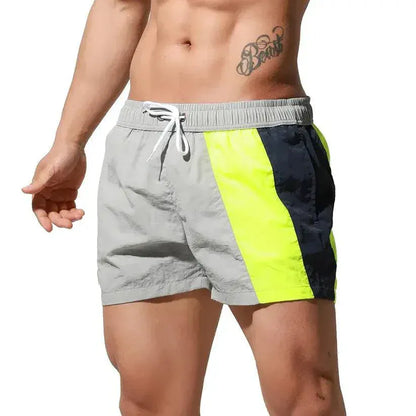 Desmiit Men's Geometric Stitching Board Shorts Swim & Sports Wear