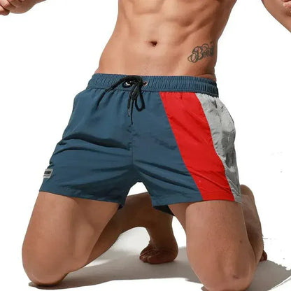 Desmiit Men's Geometric Stitching Board Shorts Swim & Sports Wear
