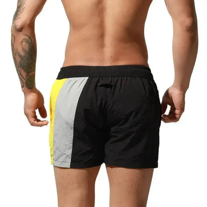 Desmiit Men's Geometric Stitching Board Shorts Swim & Sports Wear