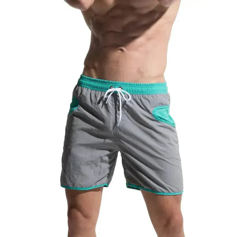 Desmiit Men's Loose Quick-Dry Beach Board Shorts Sporty Nylon Shorts