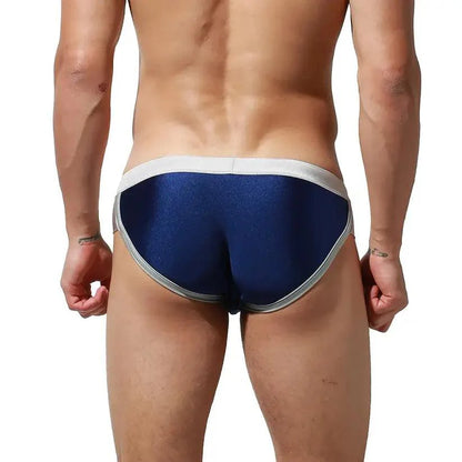 DESMIIT Men's Low Waist Swim Briefs with Removable Pad - His Inwear