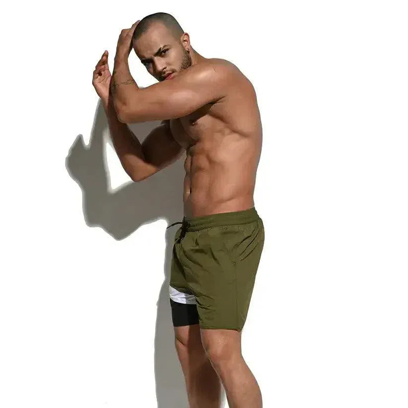 Desmiit Men's Swimming Beach Shorts for Guys Running Shorts