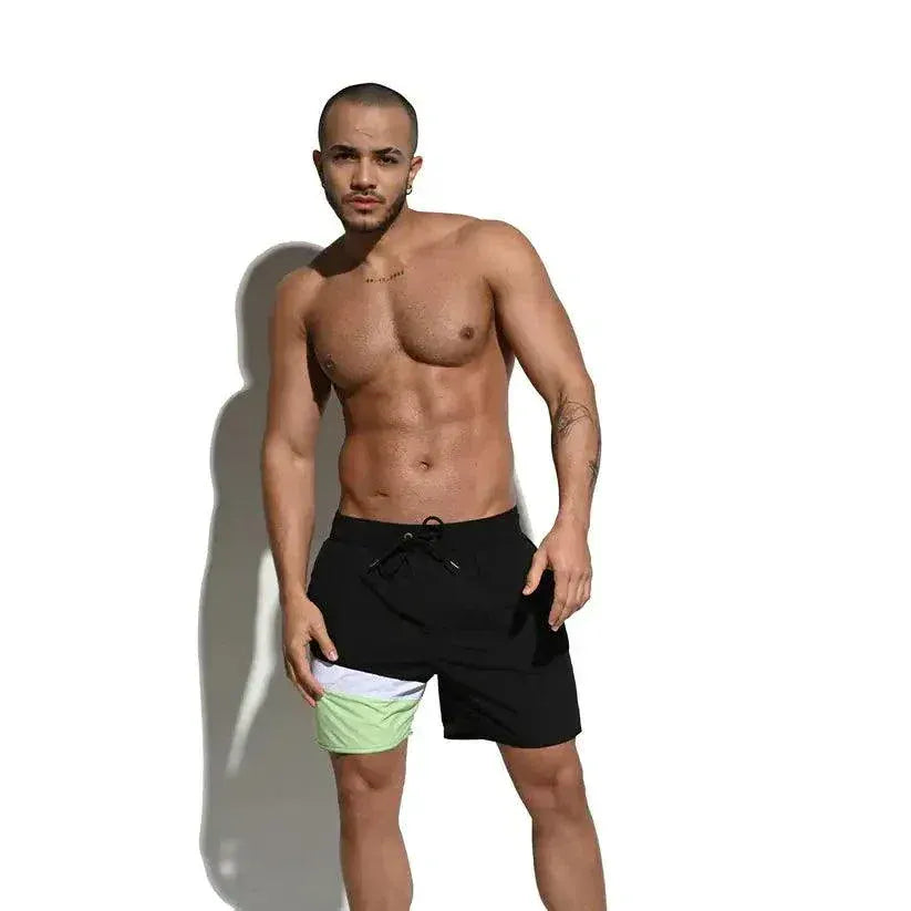 Desmiit Men's Swimming Beach Shorts for Guys Running Shorts