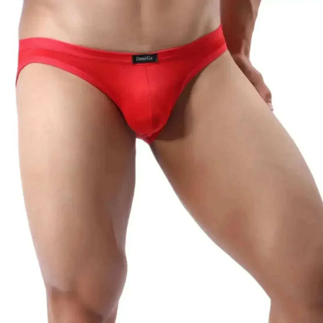 DomiGe DomiGe Male Ice Silk Briefs Seamless Rear Sexy Underwear