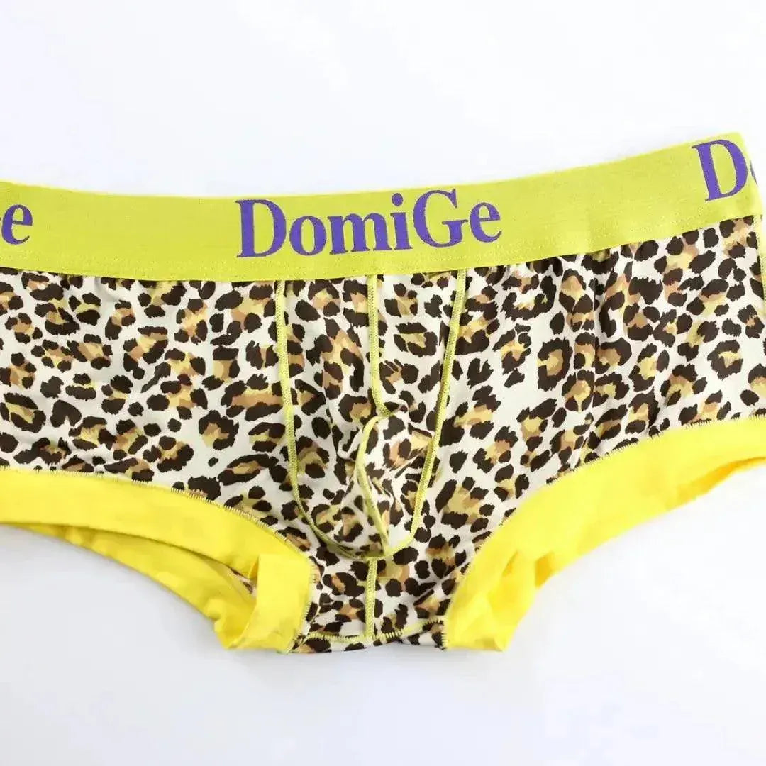 DomiGe DomiGe Male Low-Rise Trunks Sexy Leopard Undies for Men