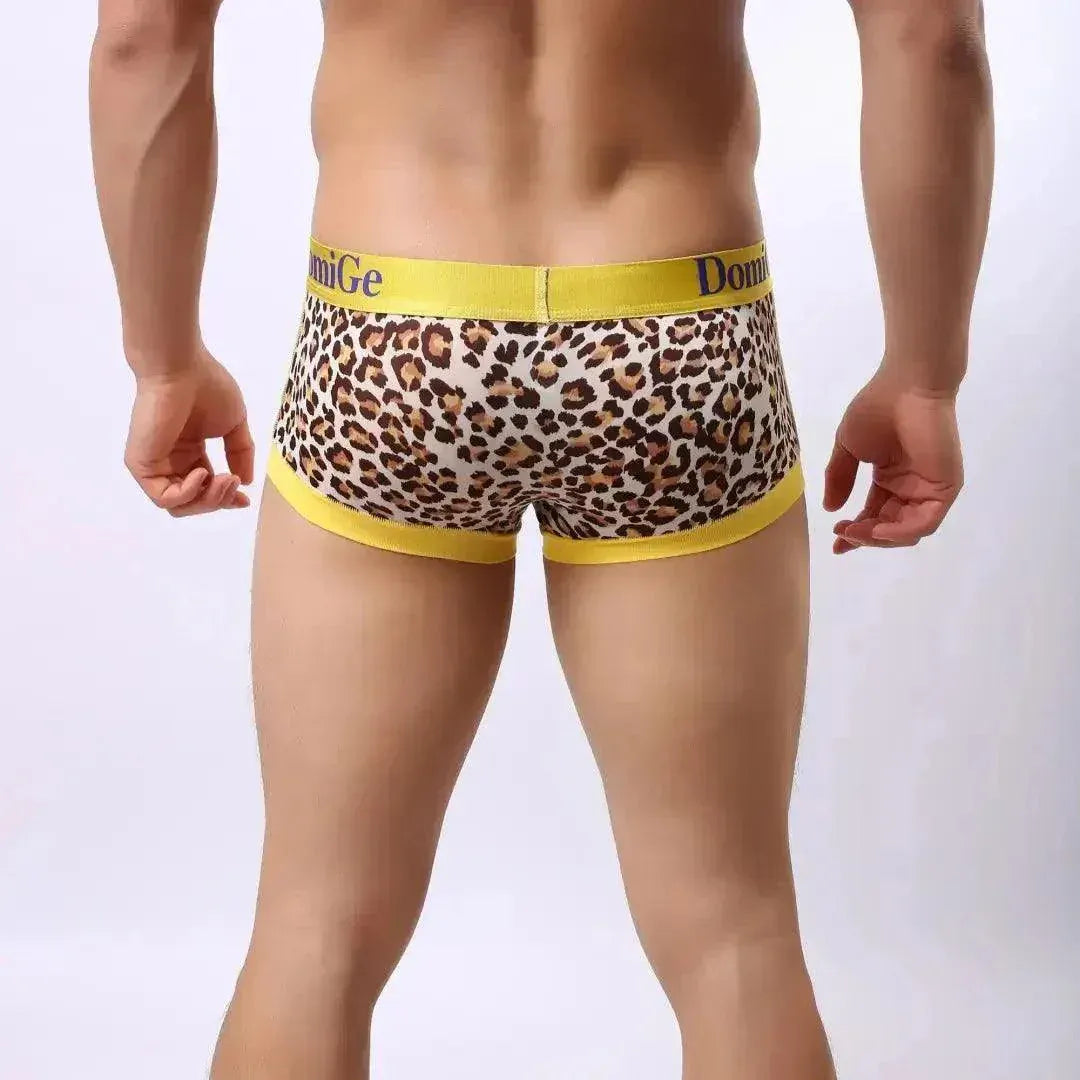 DomiGe DomiGe Male Low-Rise Trunks Sexy Leopard Undies for Men