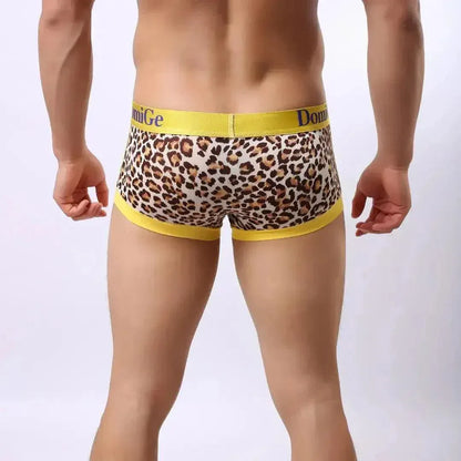 DomiGe DomiGe Male Low-Rise Trunks Sexy Leopard Undies for Men