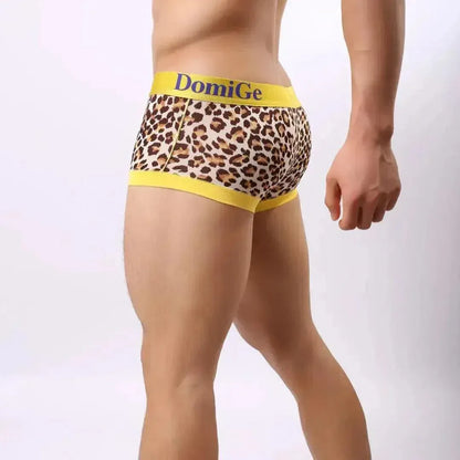 DomiGe DomiGe Male Low-Rise Trunks Sexy Leopard Undies for Men