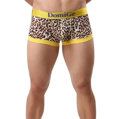 DomiGe DomiGe Male Low-Rise Trunks Sexy Leopard Undies for Men