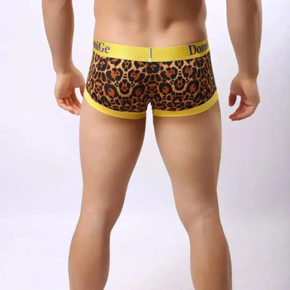 DomiGe DomiGe Male Low-Rise Trunks Sexy Leopard Undies for Men