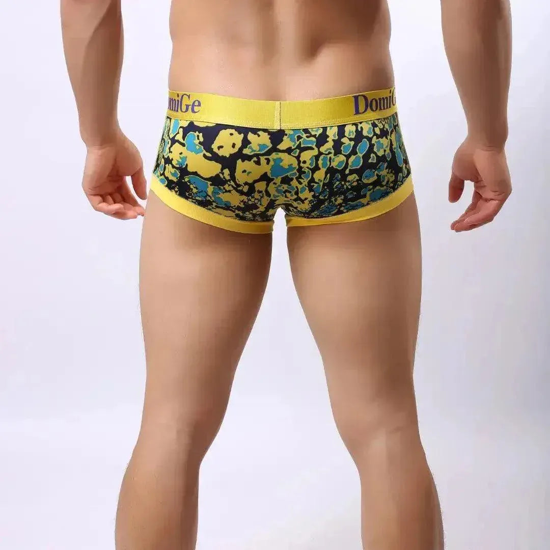 DomiGe DomiGe Male Low-Rise Trunks Sexy Leopard Undies for Men
