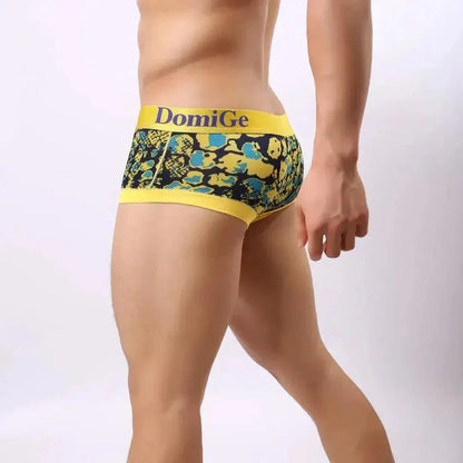 DomiGe DomiGe Male Low-Rise Trunks Sexy Leopard Undies for Men