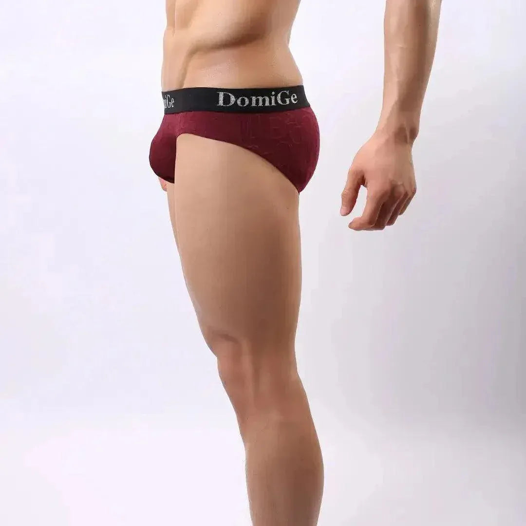 DomiGe DomiGe Men's Bamboo Fiber Briefs Foral Letter Print Pouch Undies for Men