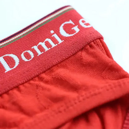 DomiGe DomiGe Men's Bamboo Fiber Briefs Foral Letter Print Pouch Undies for Men