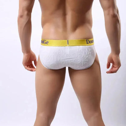 DomiGe DomiGe Men's Bamboo Fiber Briefs Foral Letter Print Pouch Undies for Men