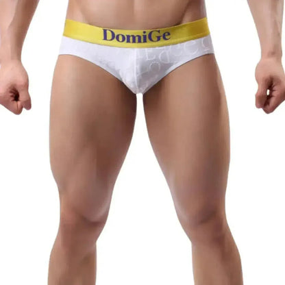 DomiGe DomiGe Men's Bamboo Fiber Briefs Foral Letter Print Pouch Undies for Men