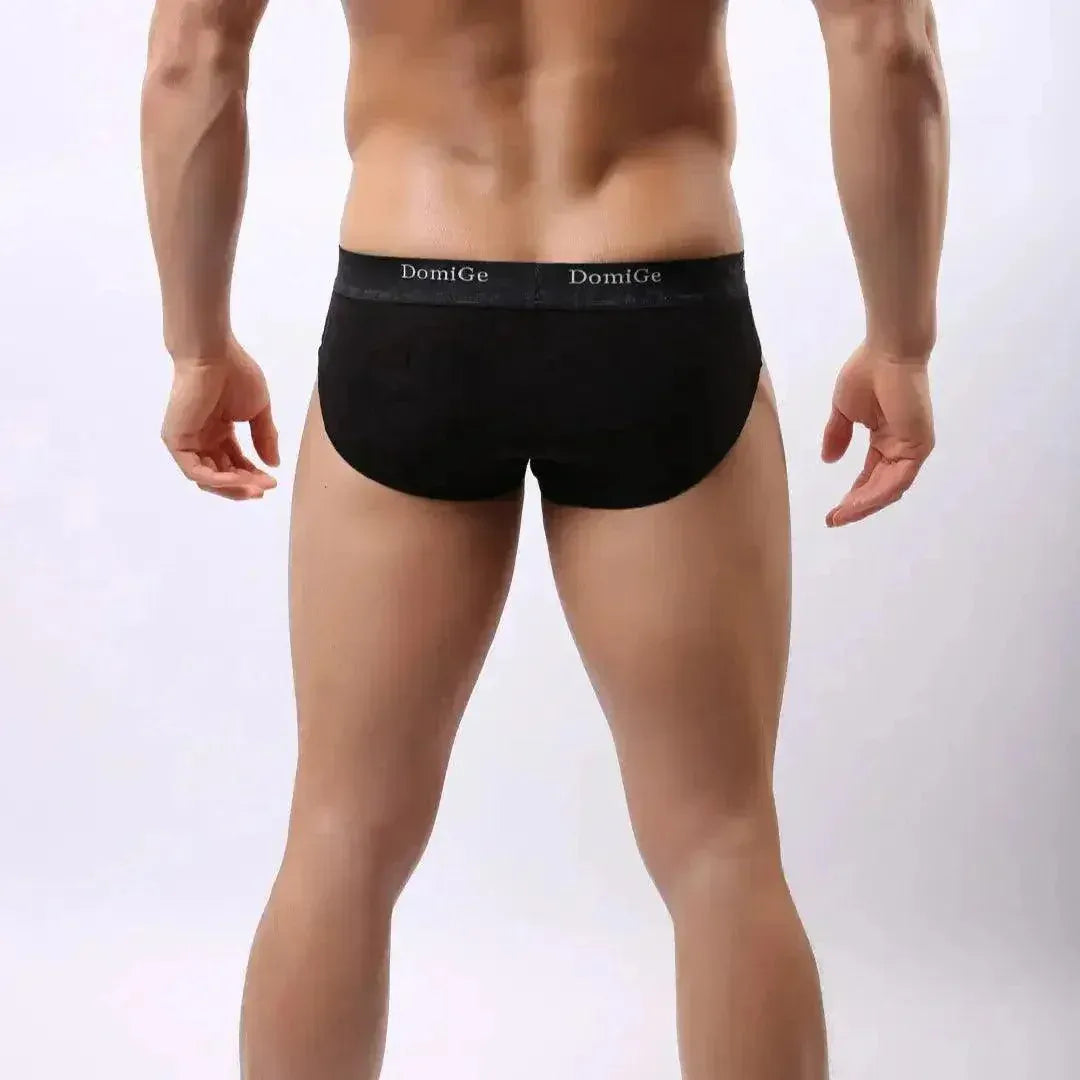 DomiGe DomiGe Men's Bamboo Fiber Briefs Foral Letter Print Pouch Undies for Men