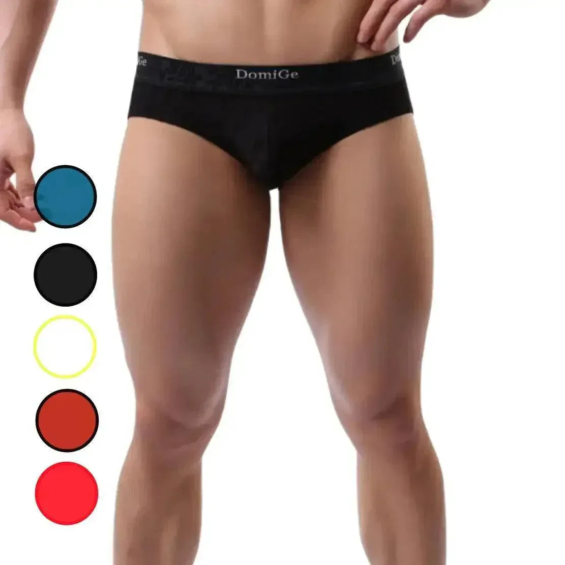 DomiGe DomiGe Men's Bamboo Fiber Briefs Foral Letter Print Pouch Undies for Men