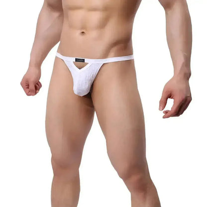 DomiGe DomiGe Men's Bamboo Fiber V-Cut Thong T-Back Male Underwear