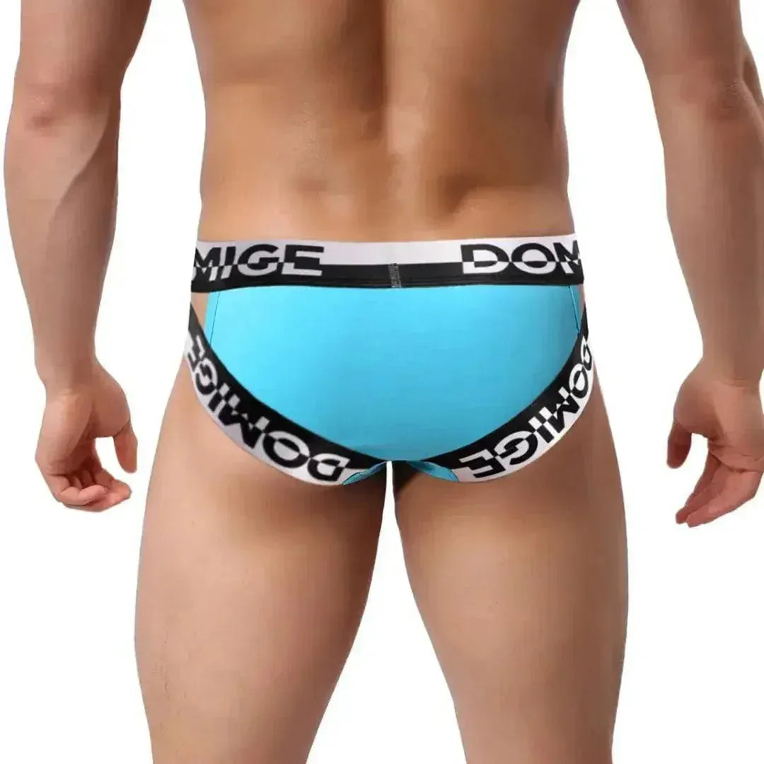 DomiGe DomiGe Men's Briefs Silver Logo Waistband: Comfort and Style Male Underwear