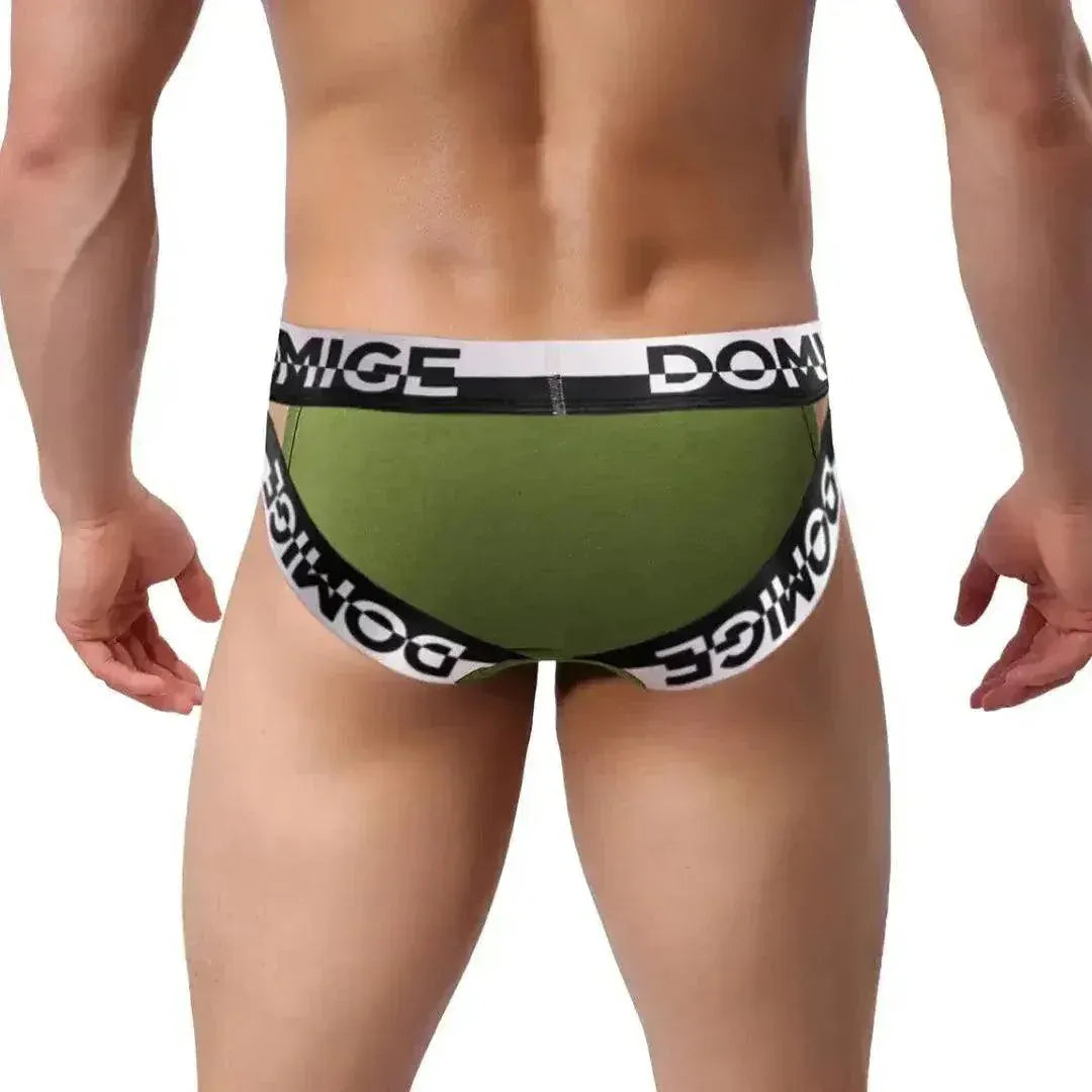 DomiGe DomiGe Men's Briefs Silver Logo Waistband: Comfort and Style Male Underwear