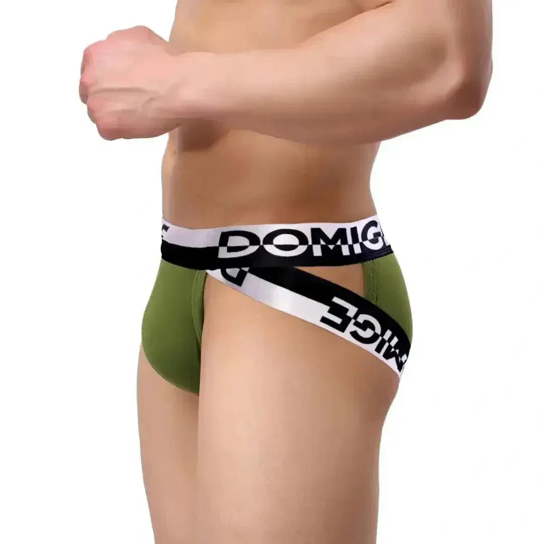DomiGe DomiGe Men's Briefs Silver Logo Waistband: Comfort and Style Male Underwear