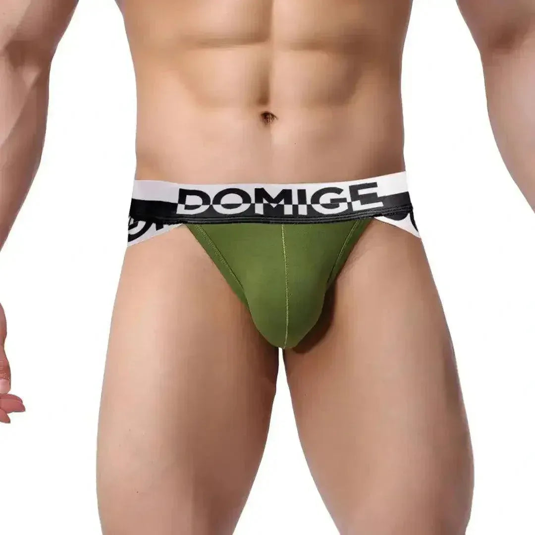 DomiGe DomiGe Men's Briefs Silver Logo Waistband: Comfort and Style Male Underwear