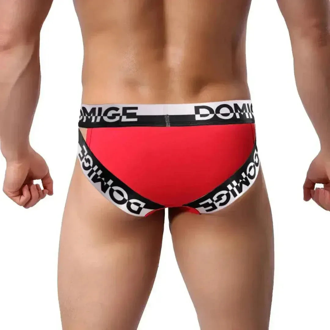 DomiGe DomiGe Men's Briefs Silver Logo Waistband: Comfort and Style Male Underwear