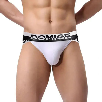 DomiGe DomiGe Men's Briefs Silver Logo Waistband: Comfort and Style Male Underwear