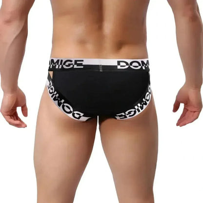 DomiGe DomiGe Men's Briefs Silver Logo Waistband: Comfort and Style Male Underwear