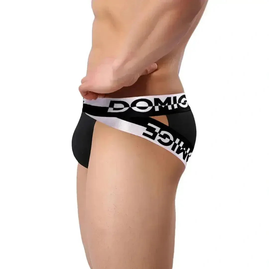 DomiGe DomiGe Men's Briefs Silver Logo Waistband: Comfort and Style Male Underwear