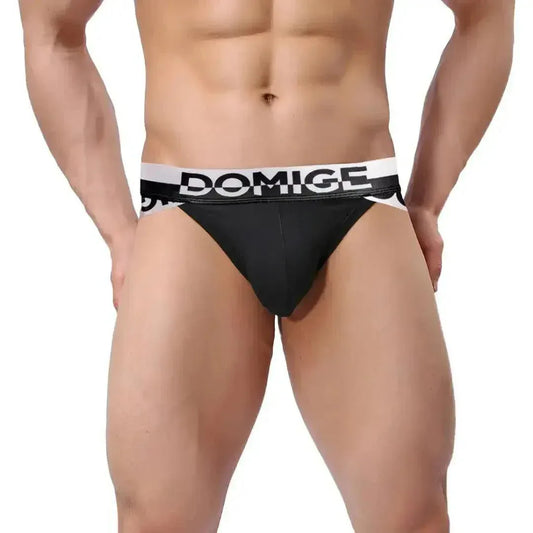 DomiGe DomiGe Men's Briefs Silver Logo Waistband: Comfort and Style Male Underwear