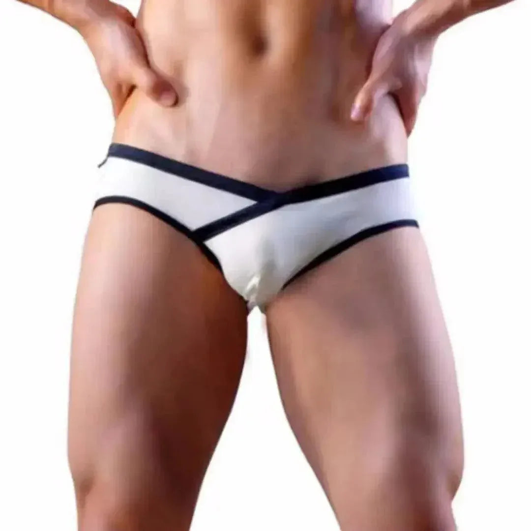 DomiGe DomiGe Men's Cotton Lycra Briefs: V-Shaped Low-Rise Underwear for Men