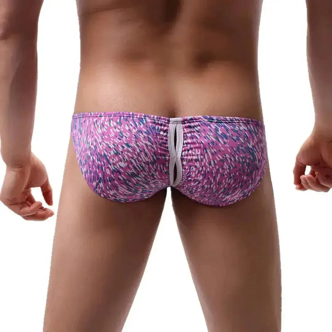 DomiGe DomiGe Men's Ergonomic Briefs Front Open Button Flexible Underwear