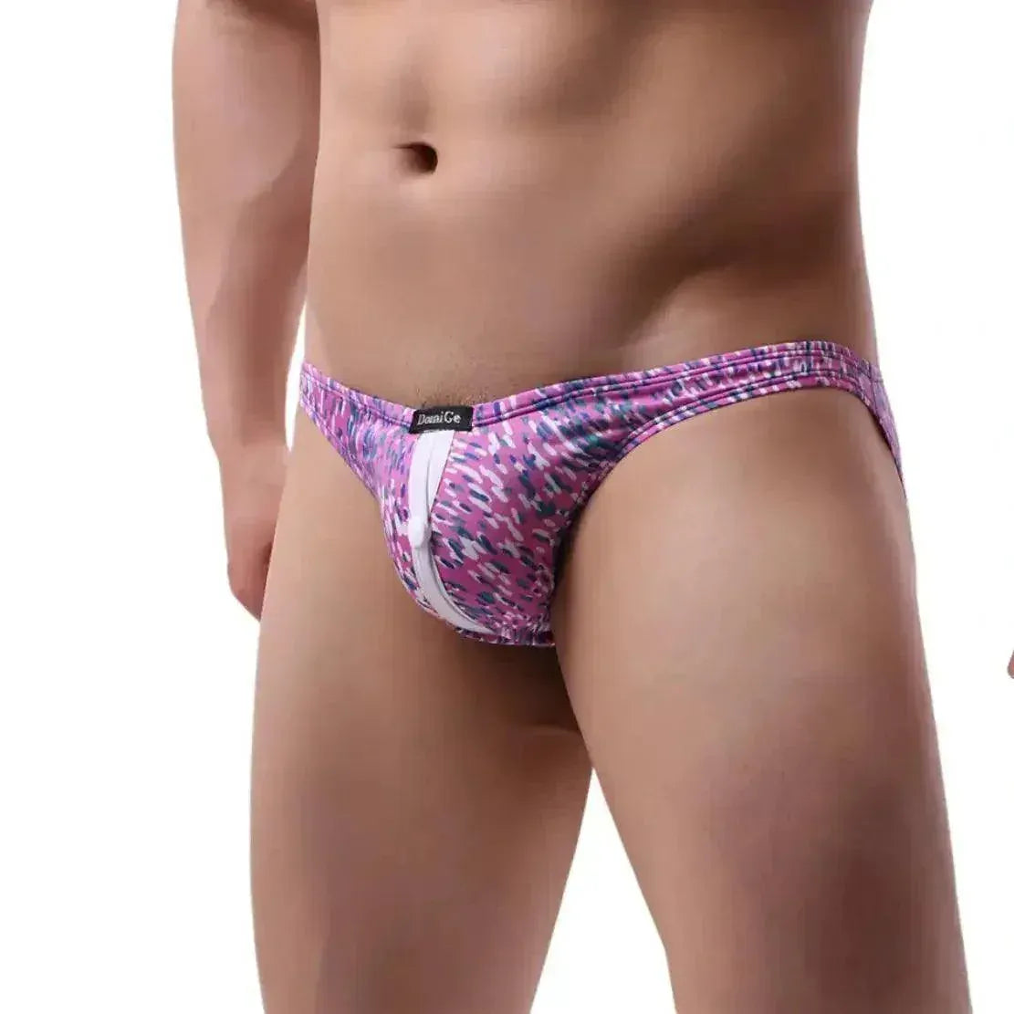 DomiGe DomiGe Men's Ergonomic Briefs Front Open Button Flexible Underwear