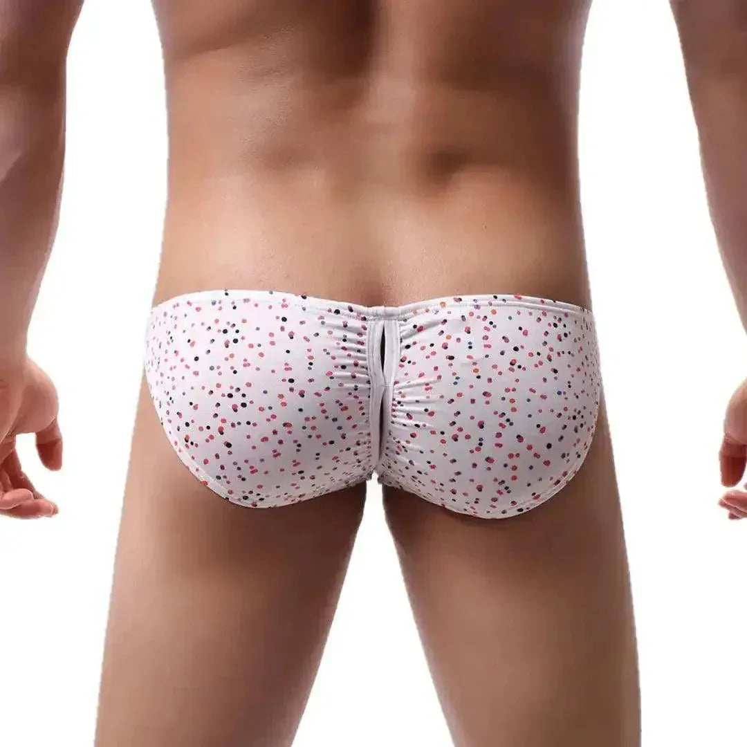 DomiGe DomiGe Men's Ergonomic Briefs Front Open Button Flexible Underwear