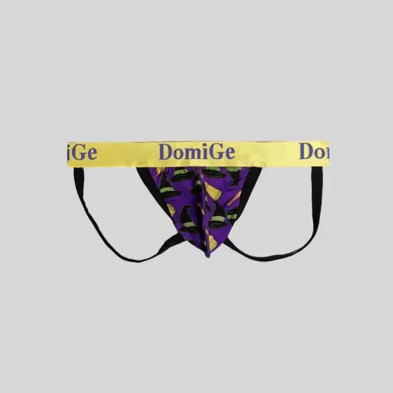 DomiGe DomiGe Men's Halloween G-String Thong - Purple Witch Print Underwear