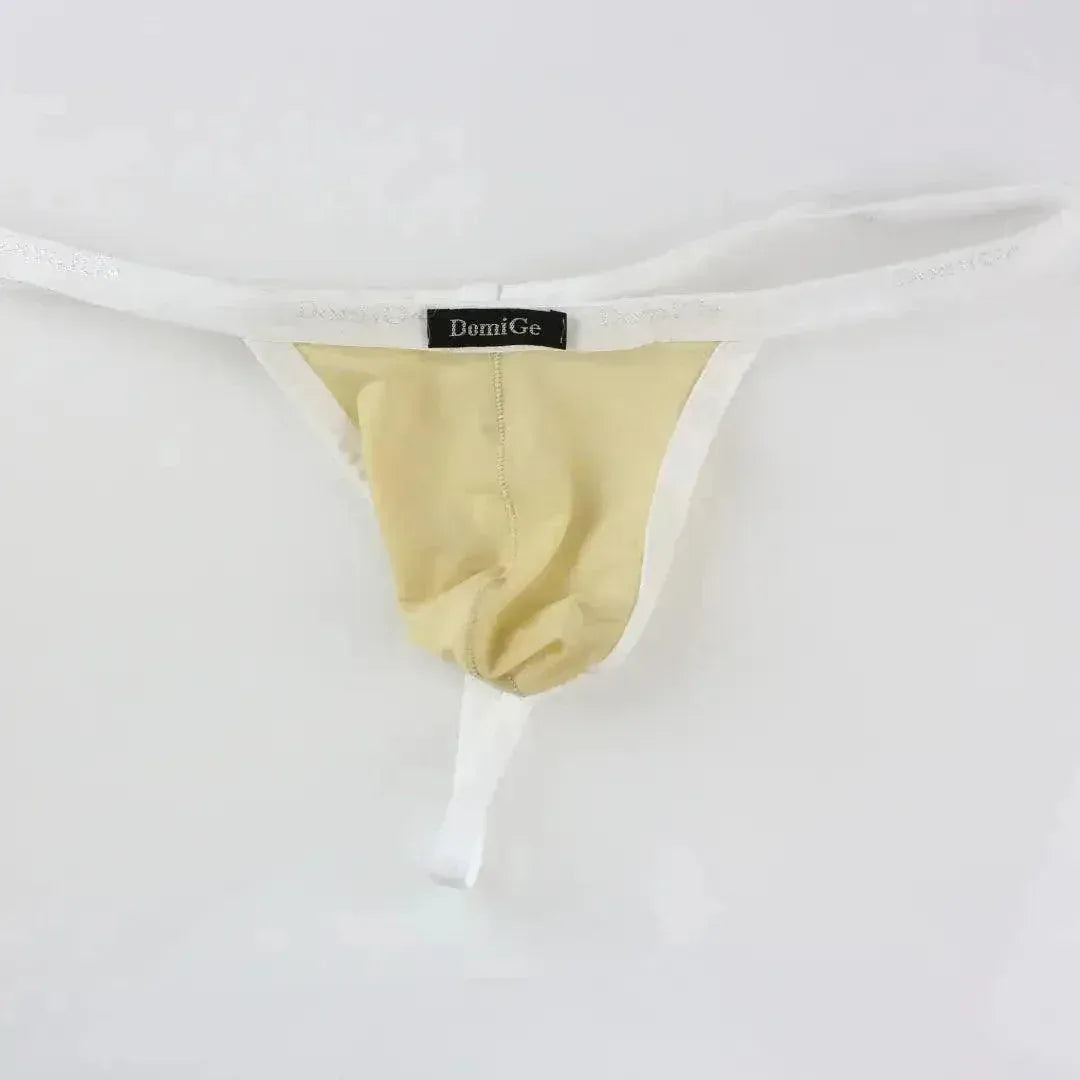 DomiGe DomiGe Men's Ice Silk Low-Rise Thong T-Back
