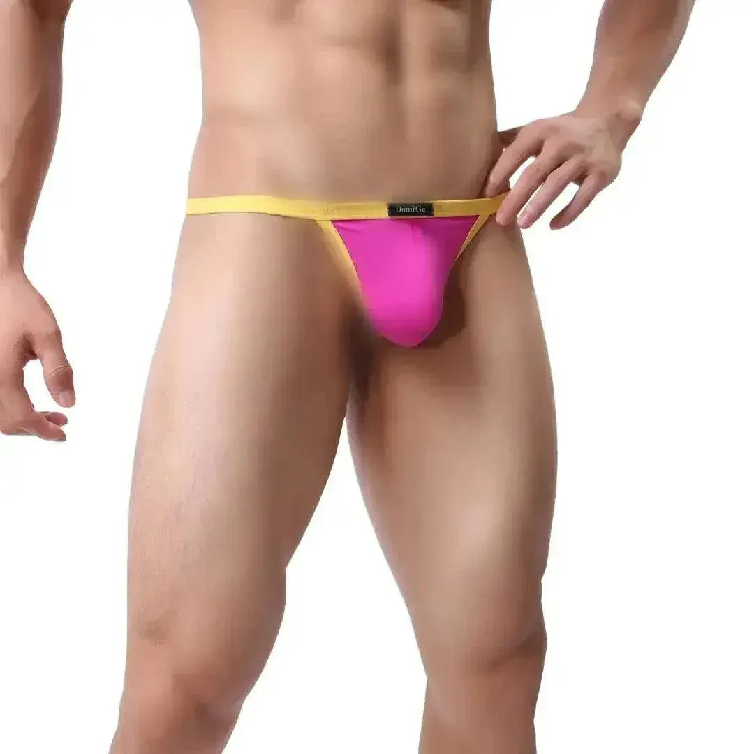 DomiGe DomiGe Men's Ice Silk Low-Rise Thong T-Back