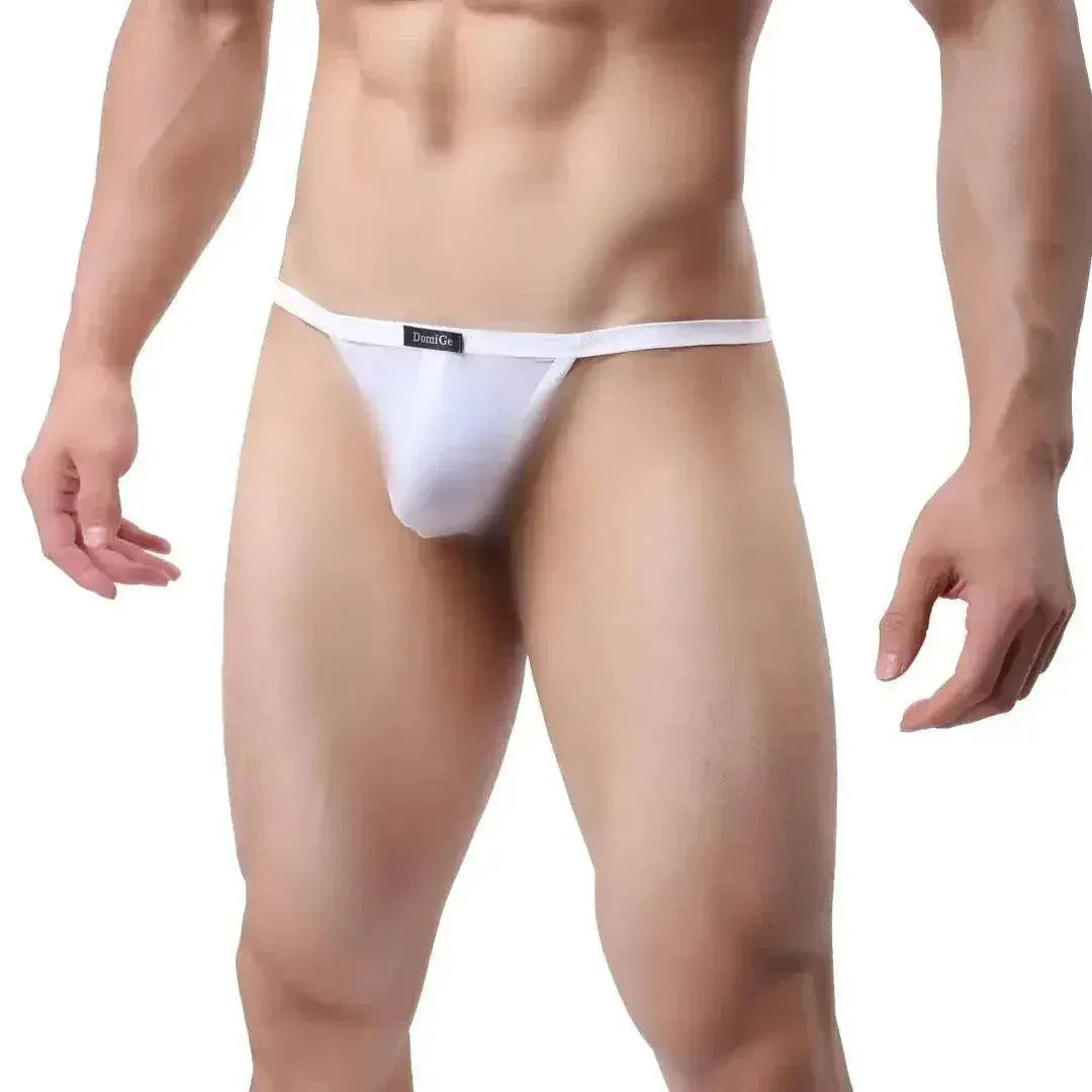 DomiGe DomiGe Men's Ice Silk Low-Rise Thong T-Back