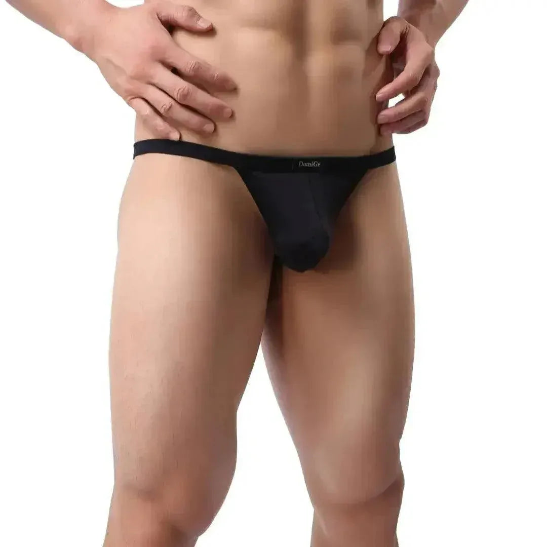 DomiGe DomiGe Men's Ice Silk Low-Rise Thong T-Back