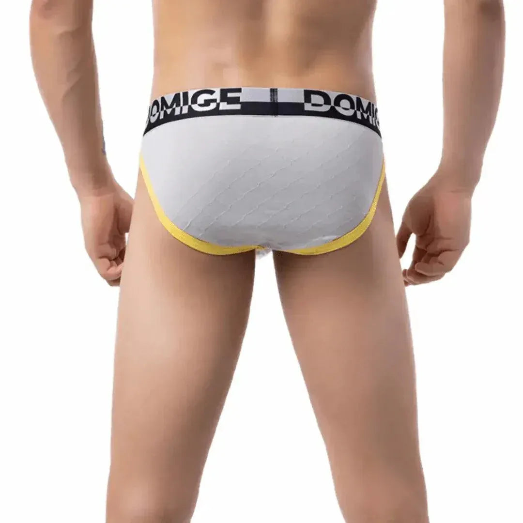 DomiGe DomiGe Men's Low-Rise Floral Embossed Briefs - Pouch Underwear