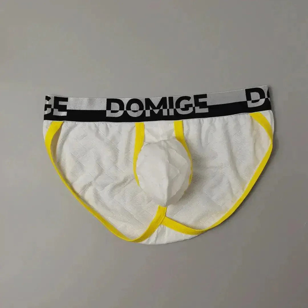 DomiGe DomiGe Men's Low-Rise Floral Embossed Briefs - Pouch Underwear