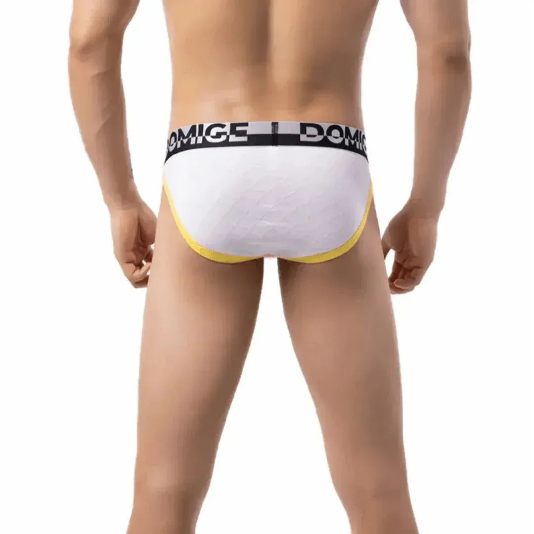 DomiGe DomiGe Men's Low-Rise Floral Embossed Briefs - Pouch Underwear