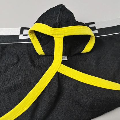 DomiGe DomiGe Men's Low-Rise Floral Embossed Briefs - Pouch Underwear