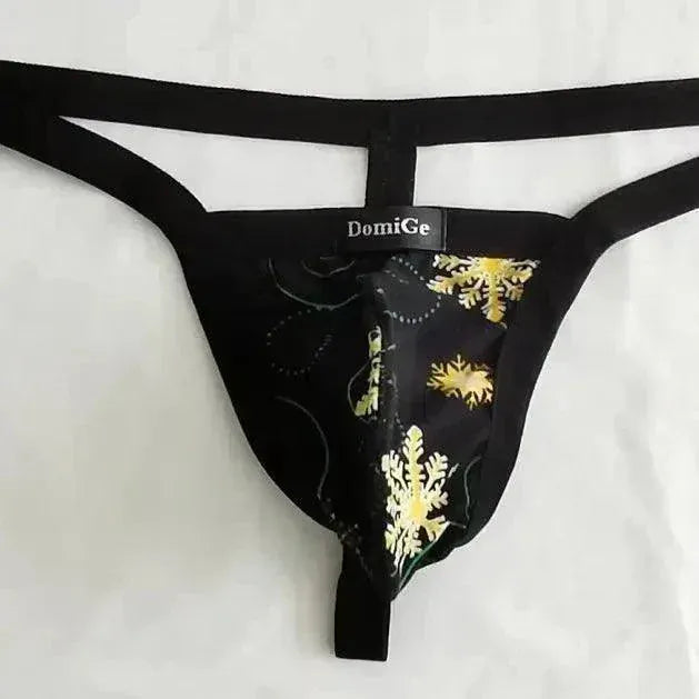 DomiGe DomiGe Men's Low-Rise Thong Flower Print Male T-Back
