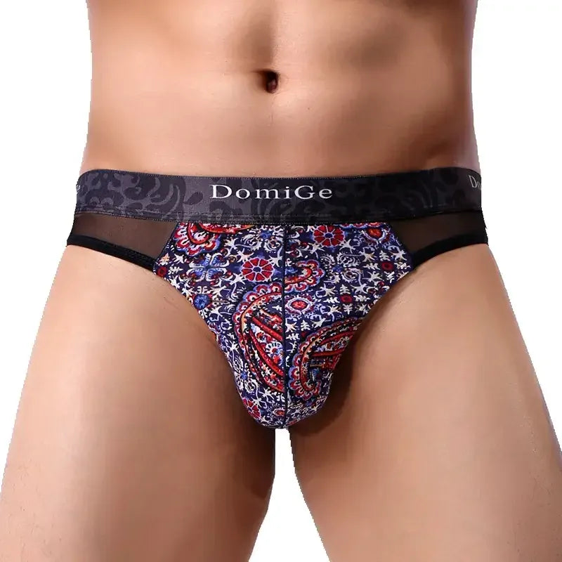 DomiGe DomiGe Men's Modal Thongs Mesh Briefs Sexy Bikini Underwear
